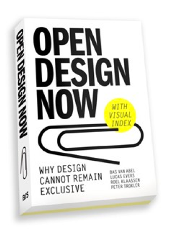 Cover of book, title Open Design Now