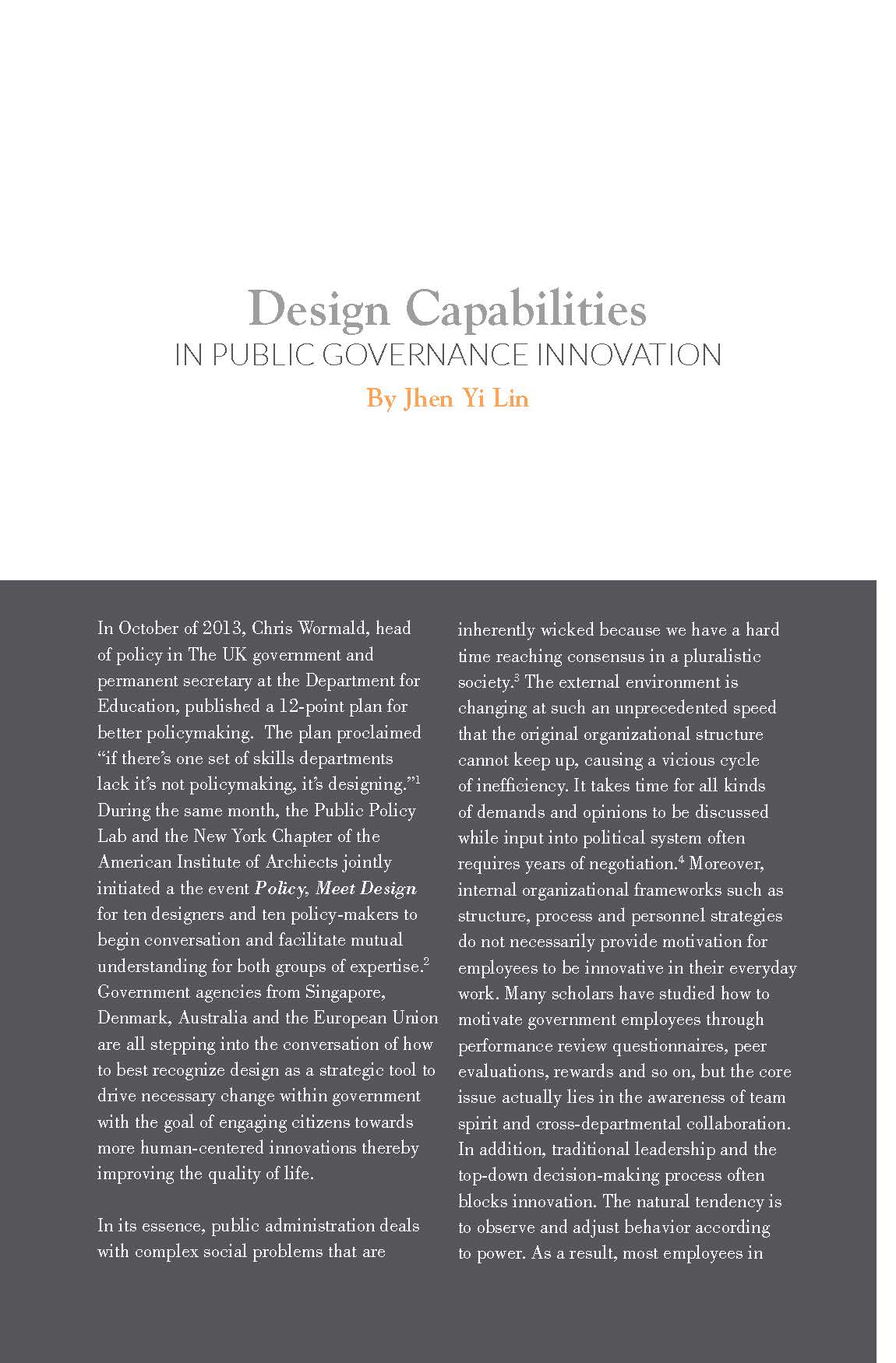 Design Capabilities IN PUBLIC GOVERNANCE INNOVATION_Page_1