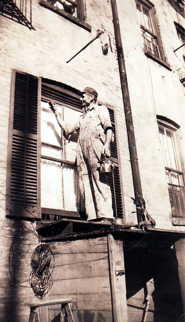 Mate Yelavich, handy man, c. 1950.