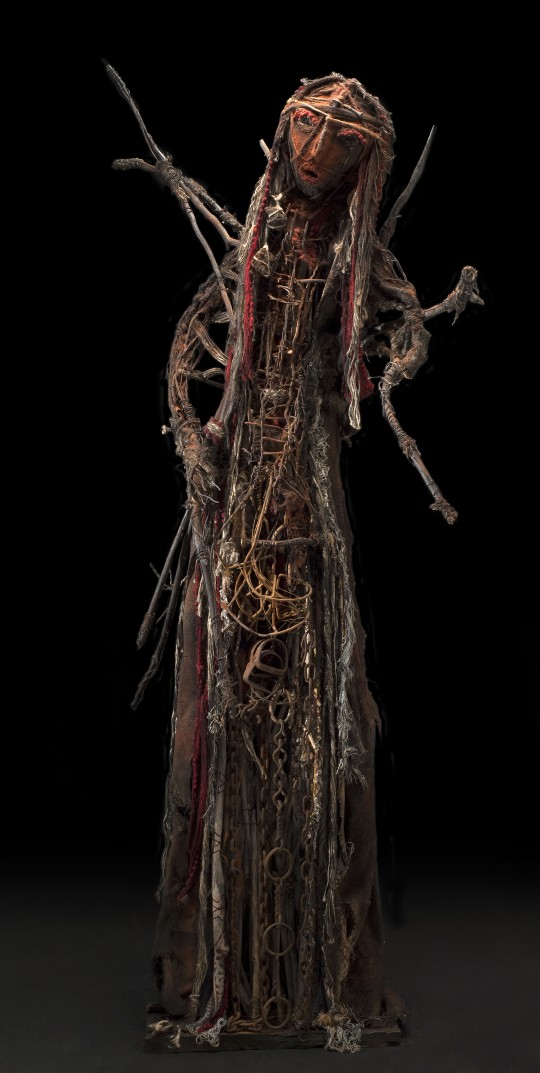 Sylvain and Ghyslaine Staelens Le Chamane, 2013 Wood, metal, cloth, found objects 68 x 37 x 25 inches 172.7 x 94 x 63.5 cm