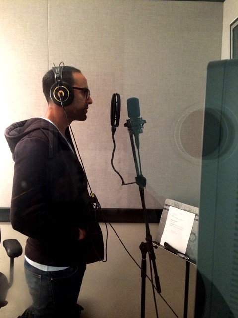 Danino working on a voiceover. Photo: Polo