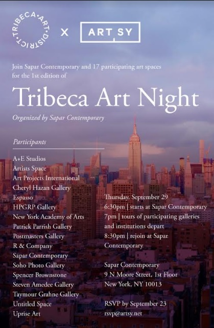 Tribeca Art Night: Thursday, September 29