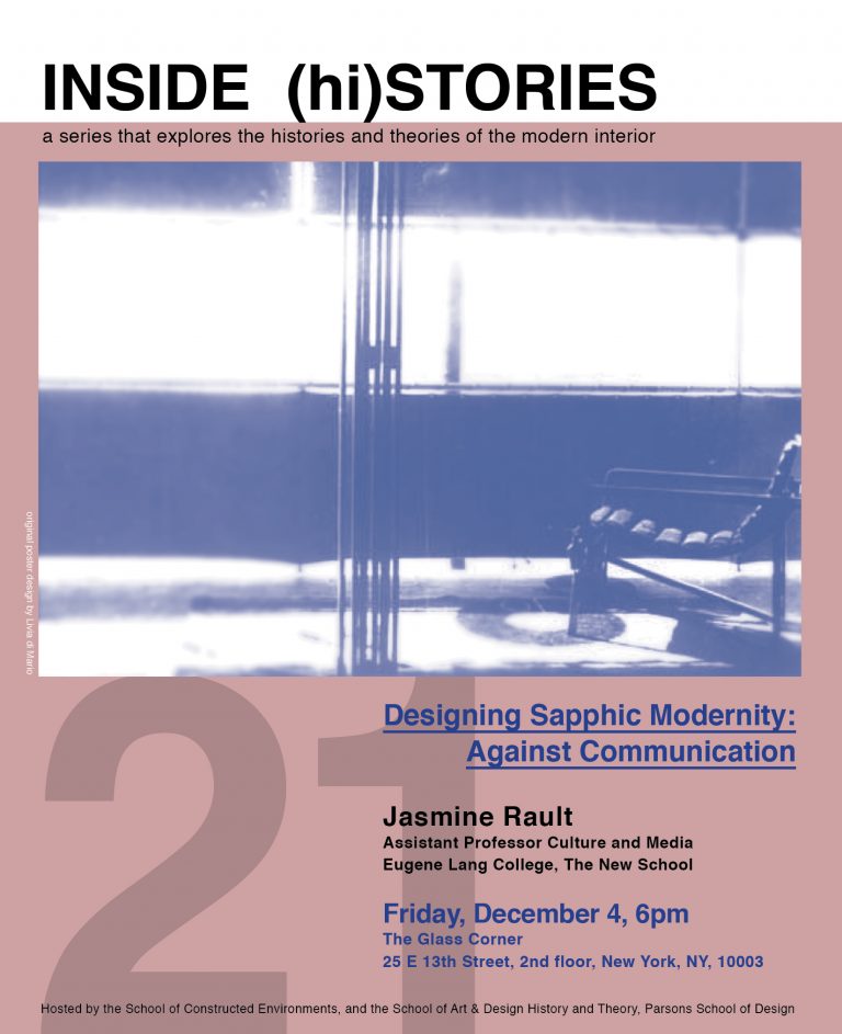 INSIDE (hi)STORIES – Designing Sapphic Modernity: Against Communication