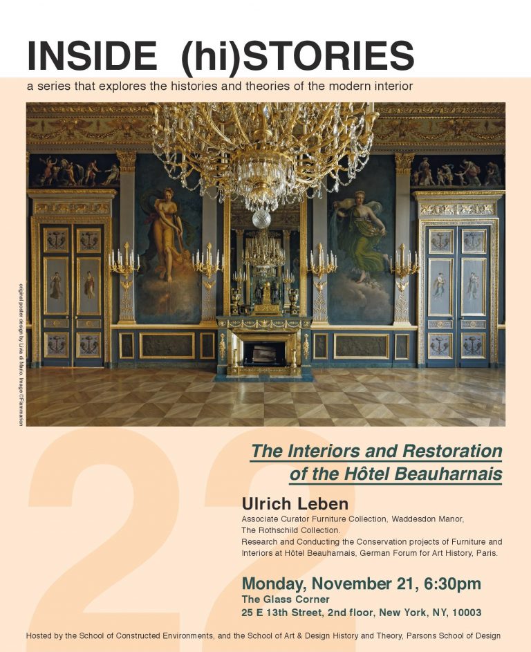 INSIDE (hi)STORIES: The Interiors and Restoration of the Hôtel Beauharnais