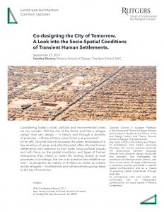 Co-designing the City of Tomorrow. A Look into the Socio-Spatial Conditions of Transient Human Settlements.